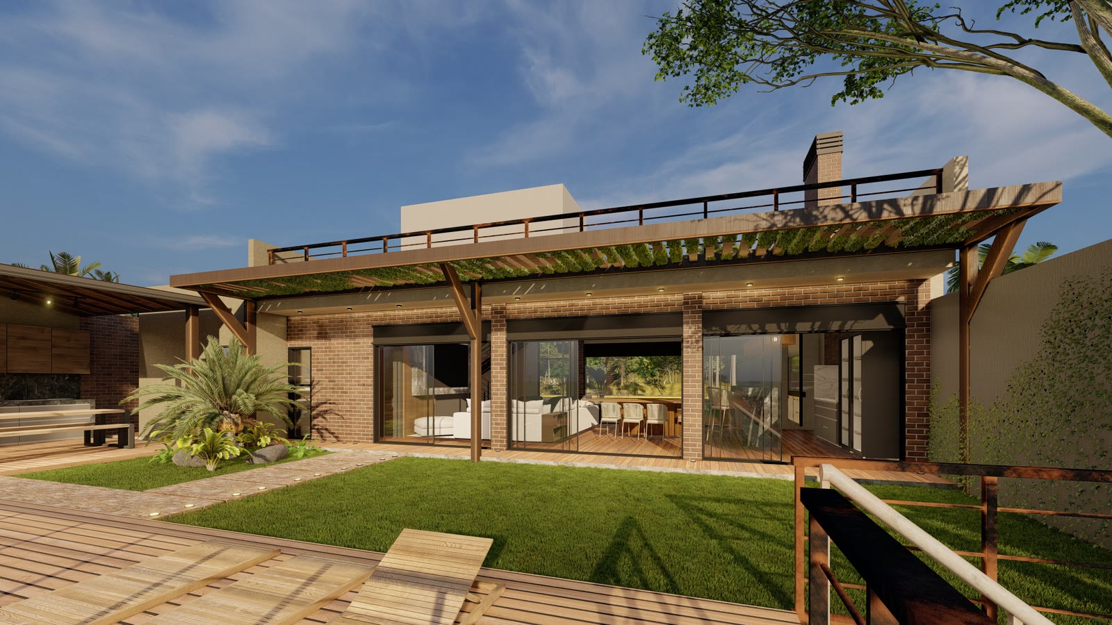 Render del proyecto Casa del Pescador, vista 1