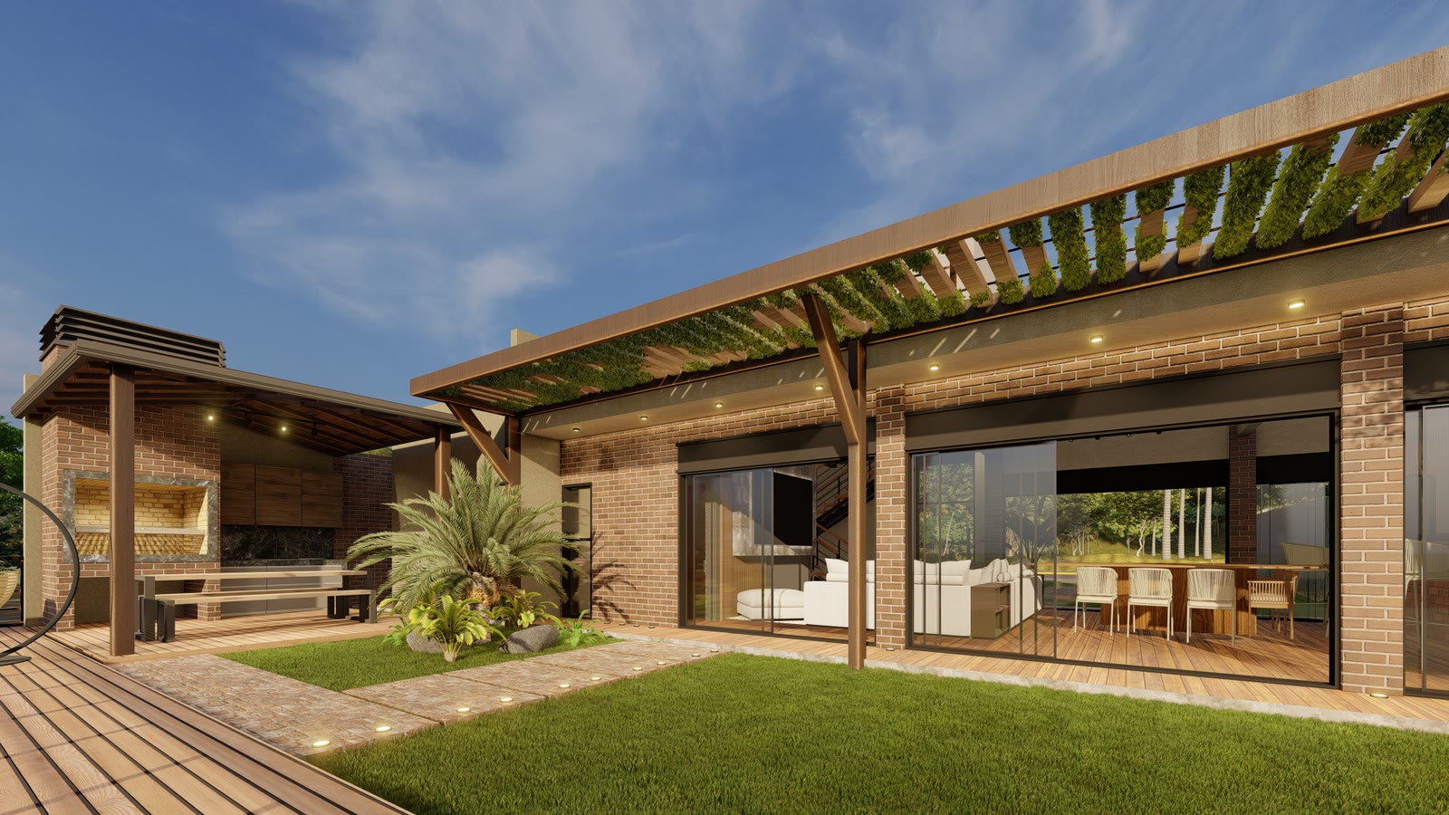 Render del proyecto Casa del Pescador, vista 2